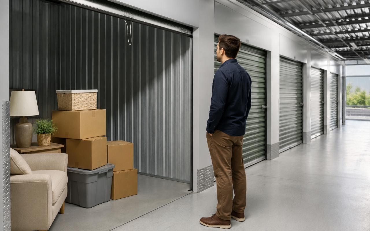 Person choosing a storage unit in San Jose for household belongings