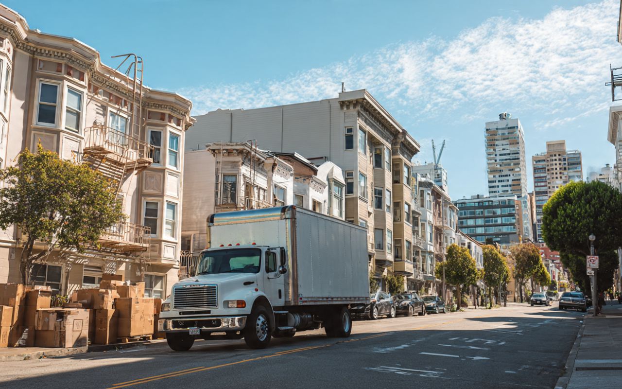 Weekday vs Weekend Moving in San Francisco with traffic on a hilly street