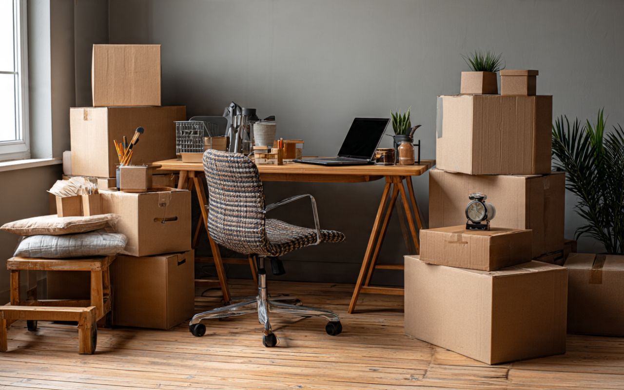 Safe lifting methods to pack and move a home office without damage