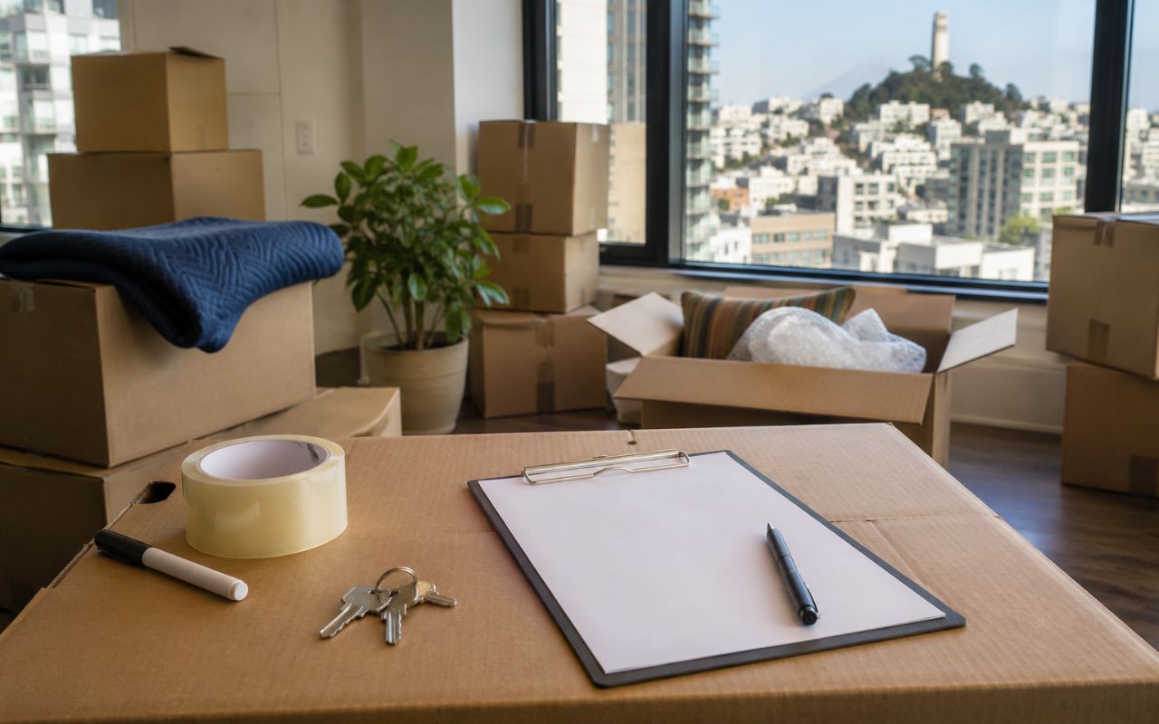 Packing boxes with helpful moving tips for San Francisco homes